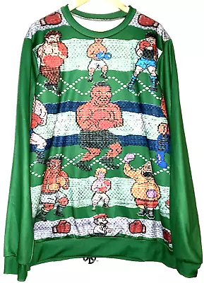 Mike Tyson's Punch-Out! Nintendo Retro Video Game Style  Ugly Xmas Sweater  XL • $20.38
