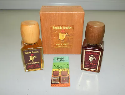 VTG NOS English Leather Gift Set Cologne & After Shave 2oz Each W/ Box & Insert • $47.29