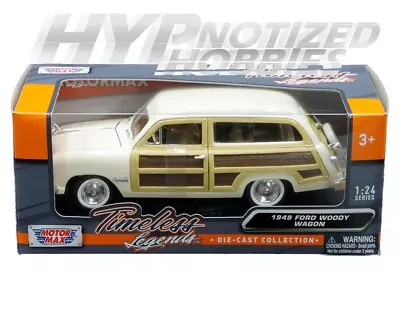 Motormax 1:24 1949 Ford Woody Wagon Die-cast Beige 73260 • $15.60