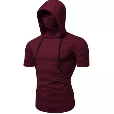 New Mens Ninja Shirts Kung Fu Hooded Uniform Martial Arts Tai Chi Tops T-shirt • $20.81