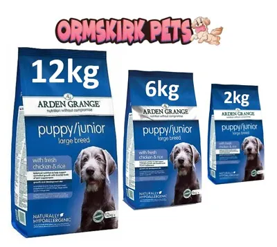 £16.99 • Buy Arden Grange Puppy Junior Large Breed Chicken Rice Dry Food Kibble 2kg 6kg 12kg