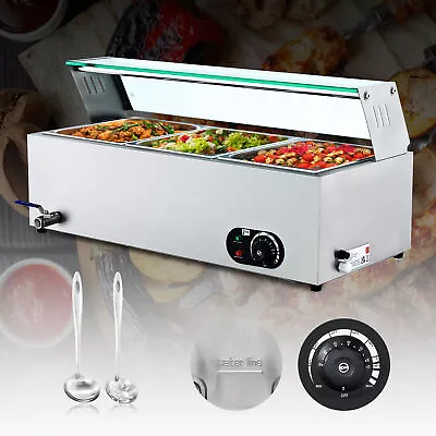 Commercial Food Warmer 3-6 Pans Bain Marie For Food Court Buffet Server Warmer • $229.99