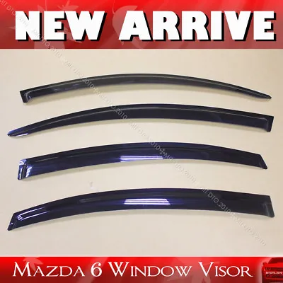 Fit For Mazda 6 Fit For Mazda 4D Window Visor Vent Sun Shade Rain Guard 4pcs • $86.70