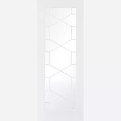 Internal Orly White Primed Finished 3 Panel Clear Glazed Doors • £84.99