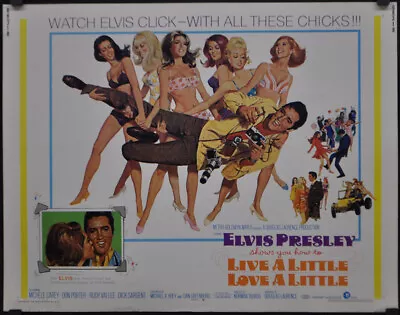 Live A Little Love A Little 1968 Original 22x28 Movie Poster Elvis Presley   • $250