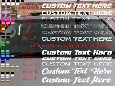 Custom Windscreen Decal Sticker Windshield Banner 50cm ~ 130cm Up To 12cm High • $14.99