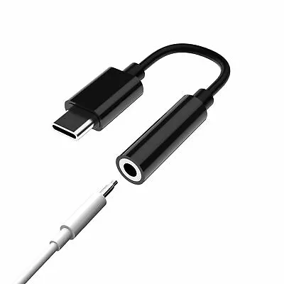 Universal USB Type C To 3.5mm AUX Headphone Adapter Jack Cable For Android Black • $1.44