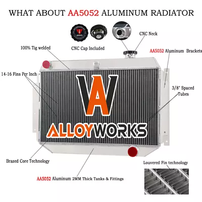 $299 • Buy 4 Core Aluminium Radiator For 71-80 Holden Kingswood HQ HJ HX HZ Chevy V8 Engine
