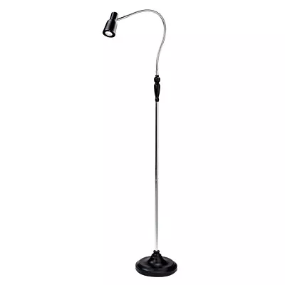 Flexi Black/Chrome Heavy Base Floor Lamp C/w 9W LED Lamp • £99.99