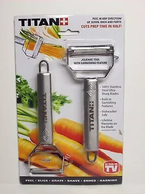 Copper Chef Titan Peeler Pro Stainless Steel 3-In-1 TTPLR Slicer Tool Set • $51.47