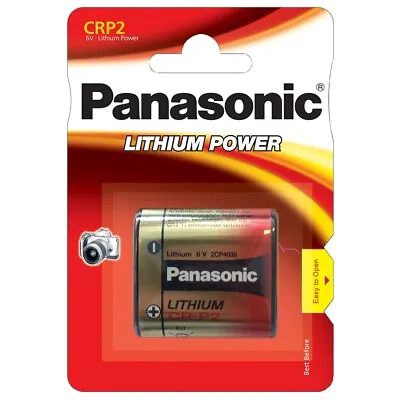 £4.95 • Buy CRP2P Photo Batteries CR223 DL223 6V Panasonic Lithium 1 Pack Long Expiry