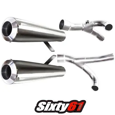 Vmax 1700 Exhaust Voodoo 2009-2019 2020 Yamaha Polished Race Slip On Stainless • $449.96