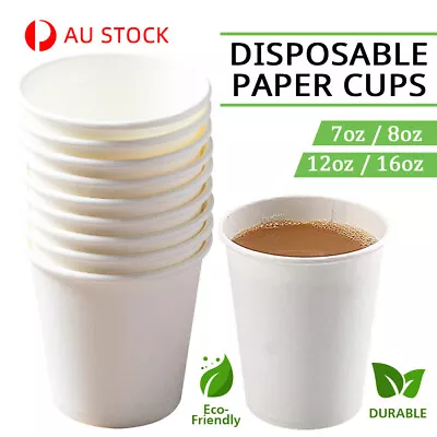 Disposable Paper Cup Coffee Cups Tea Drinking Business Water Cup Party Home BULK • $15.99