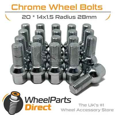 Wheel Bolts (20) Chrome For Merc E-Class E55 AMG [W211] 02-09 On Original Wheels • $31.56