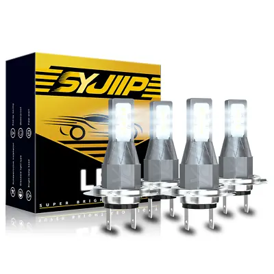 Combo H7+H7 LED Headlight Bulbs Kit High Low Beam Super Bright Xenon White • $23.99