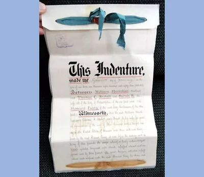 1883 Antique MONTELIUS PUSEY Deed INDENTURE 18th & CLEARFIELD St Philadelphia Pa • $124.95