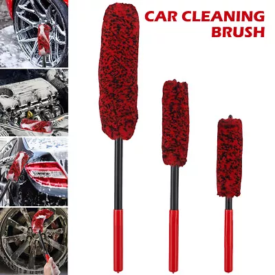 Car Wheel Cleaning Brush Nylon Bendable Car Wheel Rim Detailing Brush With BulbP • $14.19