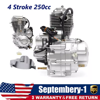 4 Stroke 250cc DIRT BIKE ATV Engine Motor W/ 5 Speed Transmission Electric Start • $284.05
