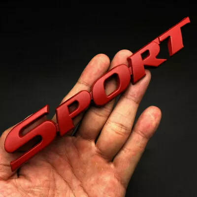 Metal SPORT Logo Emblem Badge Sticker Red For Car Trunk Fender Decal Accessories • $7.19