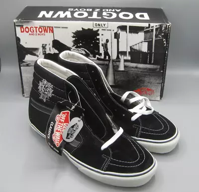 Vans 2001 Dogtown & Z Boys Sk8-Hi Black High Top Shoes 11.5 NOS Unused In Box! • $1000