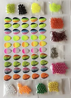 SUZIES SPINNERS 450 Piece Size 3 Colorado Spinner Blade Kit Slow Death Hooks • $42.99