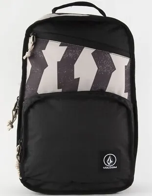 VOLCOM Poly HARDBOUND Backpack - Black/White - NWT • $54