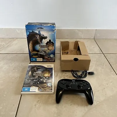 $39 • Buy Nintendo Wii Game Monster Hunter 3 Tri Classic Controller Pro Pack Boxed 