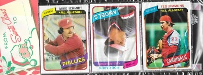$9.99 • Buy 1980 Topps Holiday Baseball Card Rack Pack Rod Carew All Star (500-V)