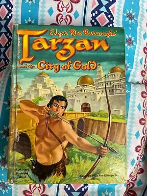 Vintage Tarzan And The City Of Gold - Burroughs - Whitman Hardcover 1954 • $2