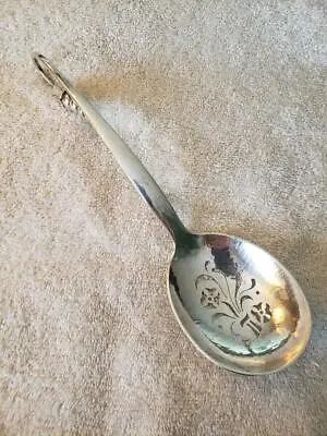 ORLA VAGN MOGENSEN Sterling Silver PIerced Bowl Blossom SERVING SPOON 9 3/4  • $565