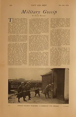 1914 Ww1 Article & Pics French Soldiers Searching Germans Uniform Winter Trench • $123.45