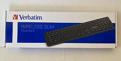 Verbatim Wireless Slim Keyboard 103 Keys Black 99793 • $21