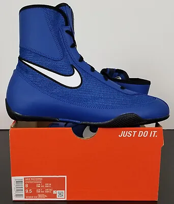Nike Machomai Boxing Shoes Boxing Boots Royal Blue Black New 321819-410 (size 8) • $134.99