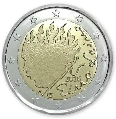Finland 2 Euro Coin 2016  Eino Leino  UNC • $4.95