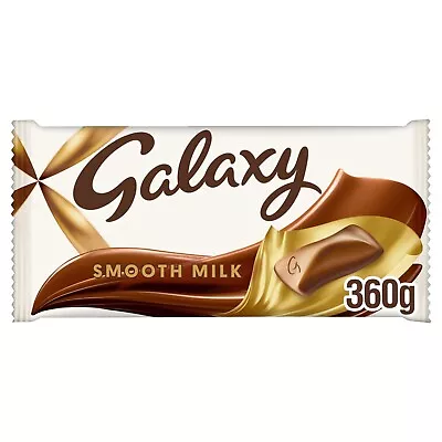 Galaxy Smooth Milk Chocolate Gift Large Sharing Block Bar 360g • £6.49