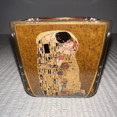 Goebel Artis Orbis Gustav Klimt “The Kiss” Glass Votice Candle Holder • $24.99