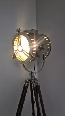 Vintage Industrial Steel Spot Light Modern Design Studio Searchlight Floor Lamp • $199