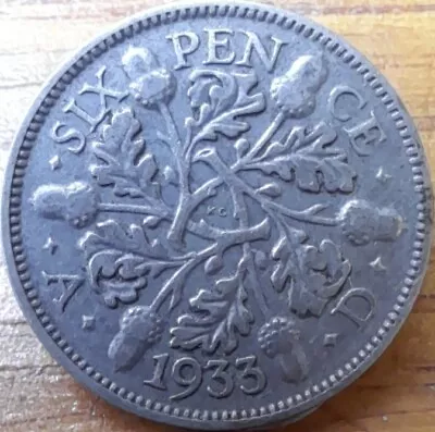 £1.99 • Buy 1933 King George V Sixpence 6d Tanner, Great Condition 