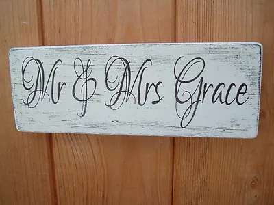MR & MRS Signs Wedding Engagement Couples Personalised Plaques Christmas Gift • £4.99