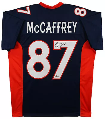 Ed McCaffrey Authentic Signed Navy Blue Pro Style Jersey BAS Witnessed • $119.99