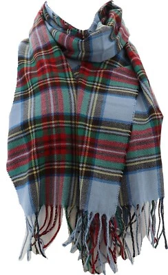 $9.99 • Buy Lands' End CashTouch Winter Scarf Soft Comfy MULTI COLOR PLAID Blue 418320 NEW