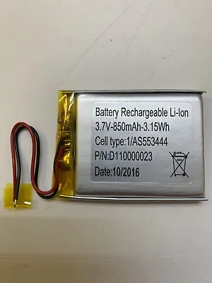 3.7v 850Ah Lithium Polymer Battery Bluetooth Speaker Dashcam Rechargable Li-Lon • £4.95
