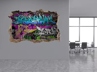 £29.99 • Buy Graffiti Wall Urban Art Photo Hole In Wall Sticker Wall Mural (15654647)Graffiti