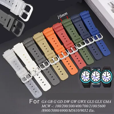 Resin Watch Strap For GA-2100 110 150 400 GD110 GLS8900 TPU Silicone Watch Band • $14.52