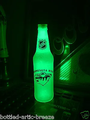 NHL Minnesota Wild Hockey 12 Oz Beer Bottle Light LED Neon Bar Pub BTC • $23.99