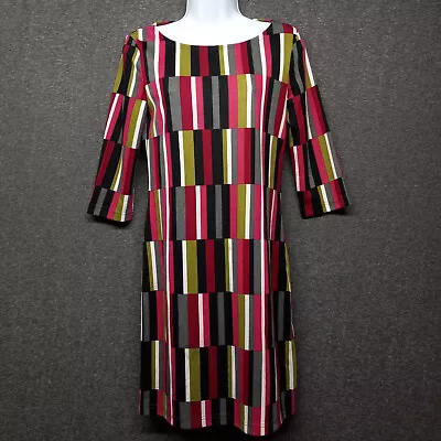 Tracy Negoshian Striped Dress Women's Size XS -Gray/green/pink/ TN407 Marisa NEW • $13