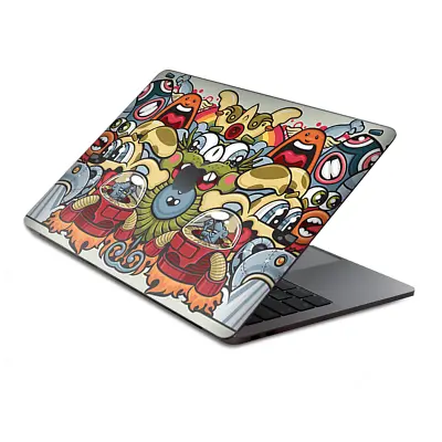 Skins Wrap For MacBook Pro 15 Inch Retina Touch  Aliens Cartoon Collage Sticker • $16.98