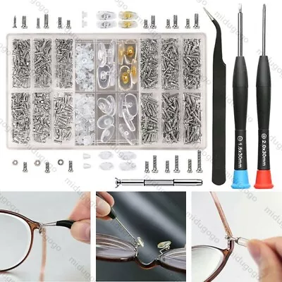 $15.28 • Buy 1000Pcs Glasses Sunglasses Spectacles Screws Repair Kit Screwdriver
