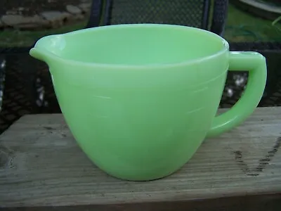 Vintage Jeannette Jadeite 2 Cup Sunflower Bottom D-Shaped Handle Measuring Cup • $65