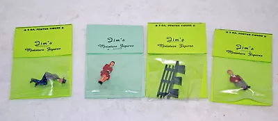 4 Pc. Train Station Or Park Bench Figure Set Metal Pewter O O-27 Gauge #729 • $17.05